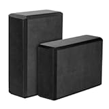 MoKo Thin Yoga Blocks 2 Pack&comma; 9" x 6" x 3" High Density EVA Foam Yoga Block Exercise Bricks&comma; Eco Friendly & Lightweight&comma; Increase Flexibility & Balance&comma; Great for Stretching & Holding Poses