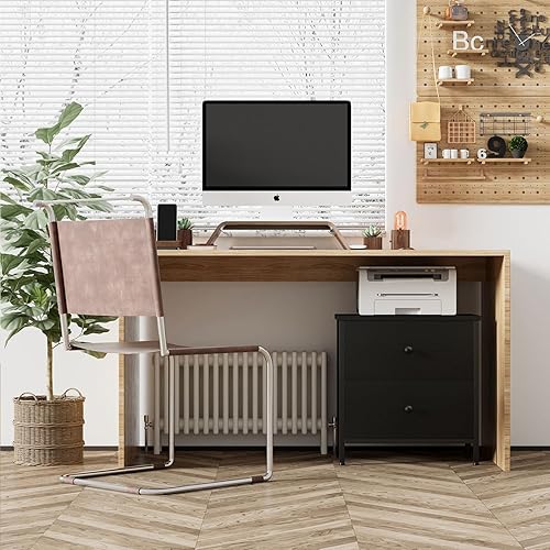 Miniatura 15 de BOLUO - Juego de 2 mesitas de noche, color blanco, juegos de mesita de noche y cómoda para dormitorio, mesa auxiliar con cajones de tela,