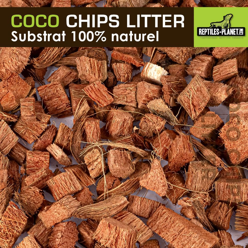 Reptiles Planet - Coco Chips - Substrat en Eclats de Coco pour Terrarium - 18 Litres