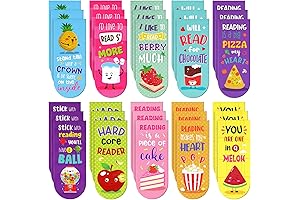 30 Pieces Valentines Day Bookmarks for Kids, Assorted Scented Magnetic Bookmarks