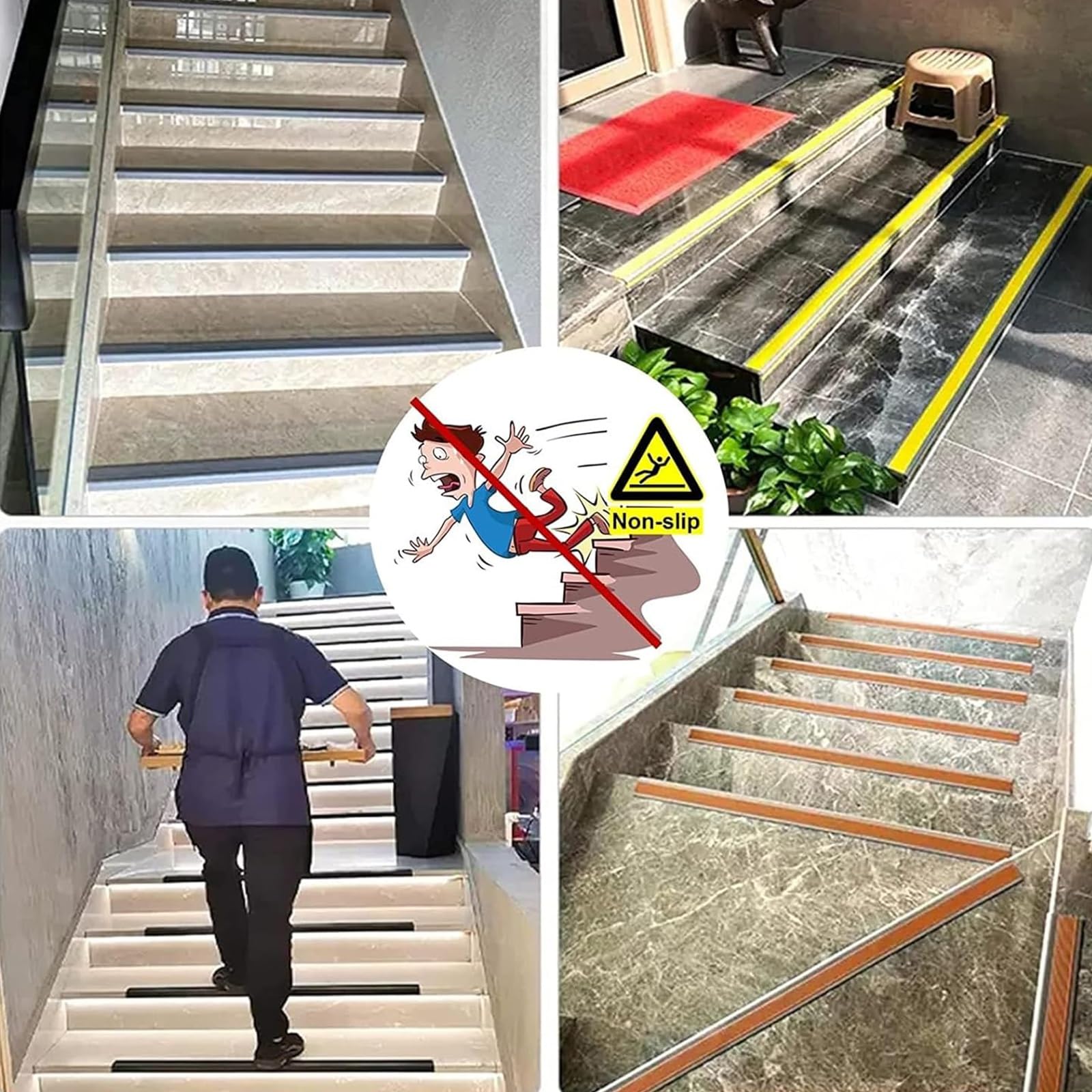 Perfil De Borde De Escalera Tira De Transición De Borde De Escalera Antideslizante Esquina for Cantos Tira De Umbral De Escalera De Protección De Esquina En Forma De L for Cantos Escaleras Tiras(Yello