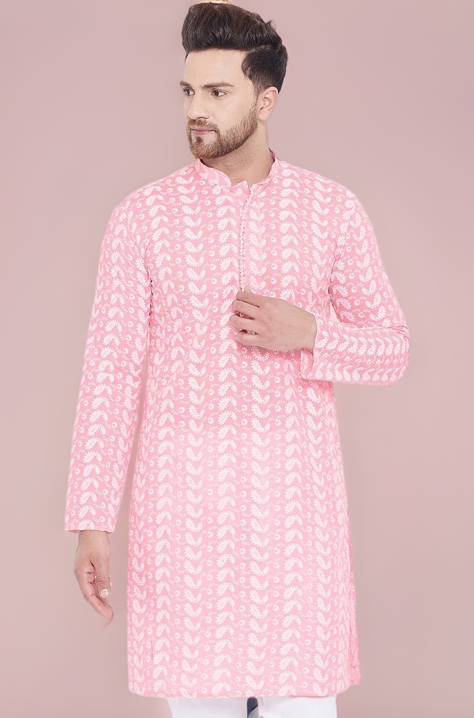 VASTRAMAY Men's Pure Cotton Kurta | Traditional Indian Wear for Independence Day & Republic Day