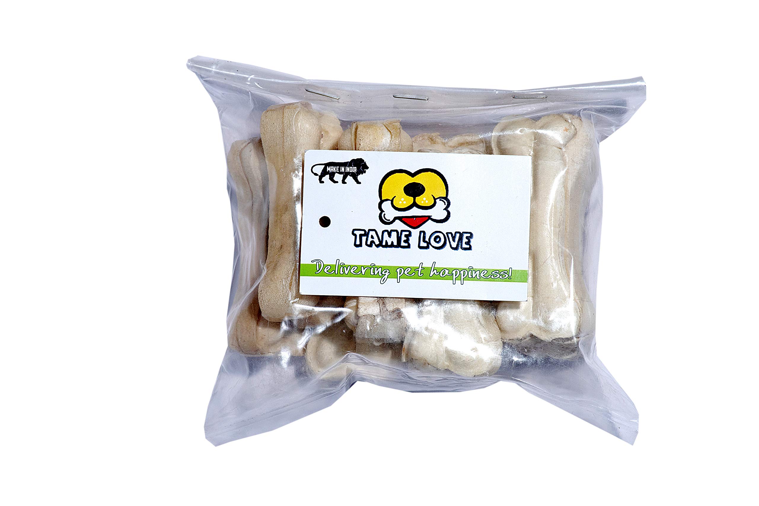 Tame Love Rawhide Pressed Dog Chew Bone, Dogs Supplement Treats for All Life Stages, Chicken Flavor, Delicious 3 Inch Calcium Bones for Dog (Pack of 8 Bones) (B08L3VRSN1) Amazon Price History, Amazon Price Tracker