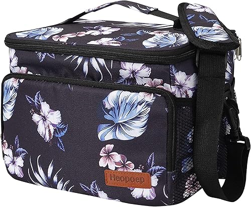 Lonchera para adultos lonchera aislada para hombres reutilizable con correa de hombro ajustable bolsa grande para enfermeras para oficina trabajo