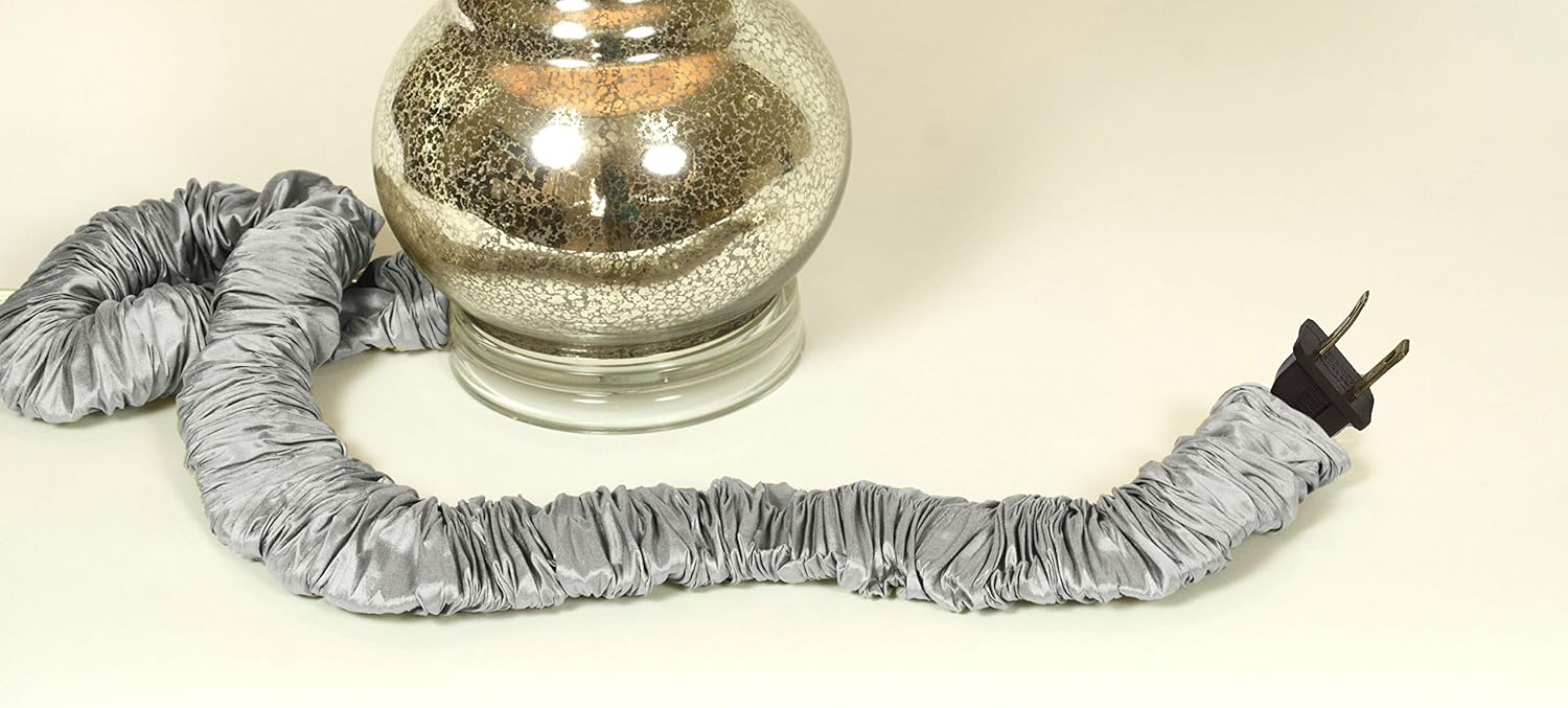 Steel Silk Lamp Cord Cover 9 ft long 100% REAL SILK