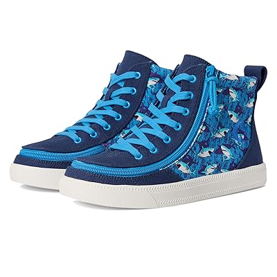 BILLY Footwear Kids Kids Classic Lace High (Little Kid/Big Kid) Kids Shoes Blue Sharks