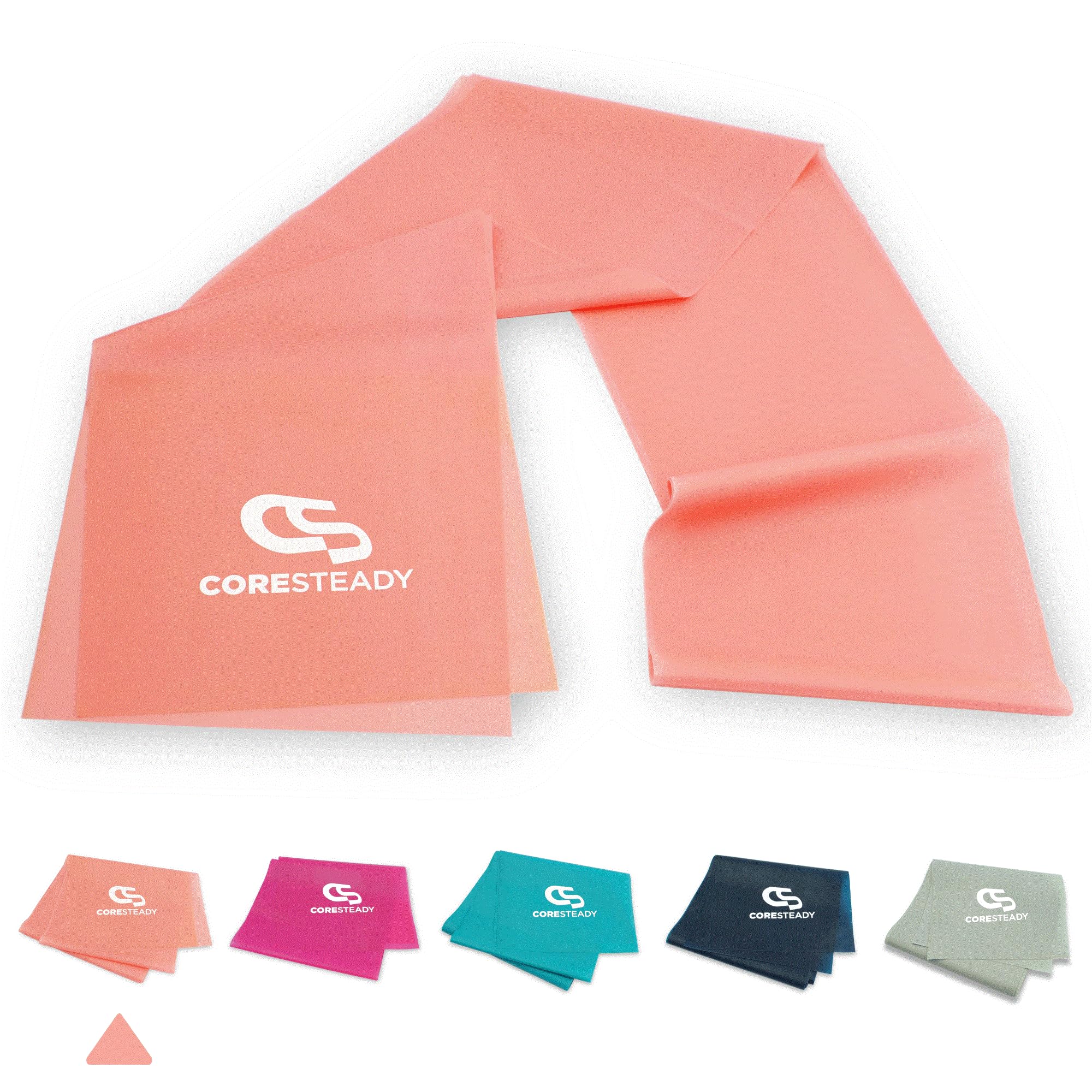 – Coresteady Resistance Band For Men & Women - Exercise Band to Build Strength, Flexibility, Muscle & Tone - For Fitness, Stretching, Pilates, Physio & Yoga - With Exercise e-Guide