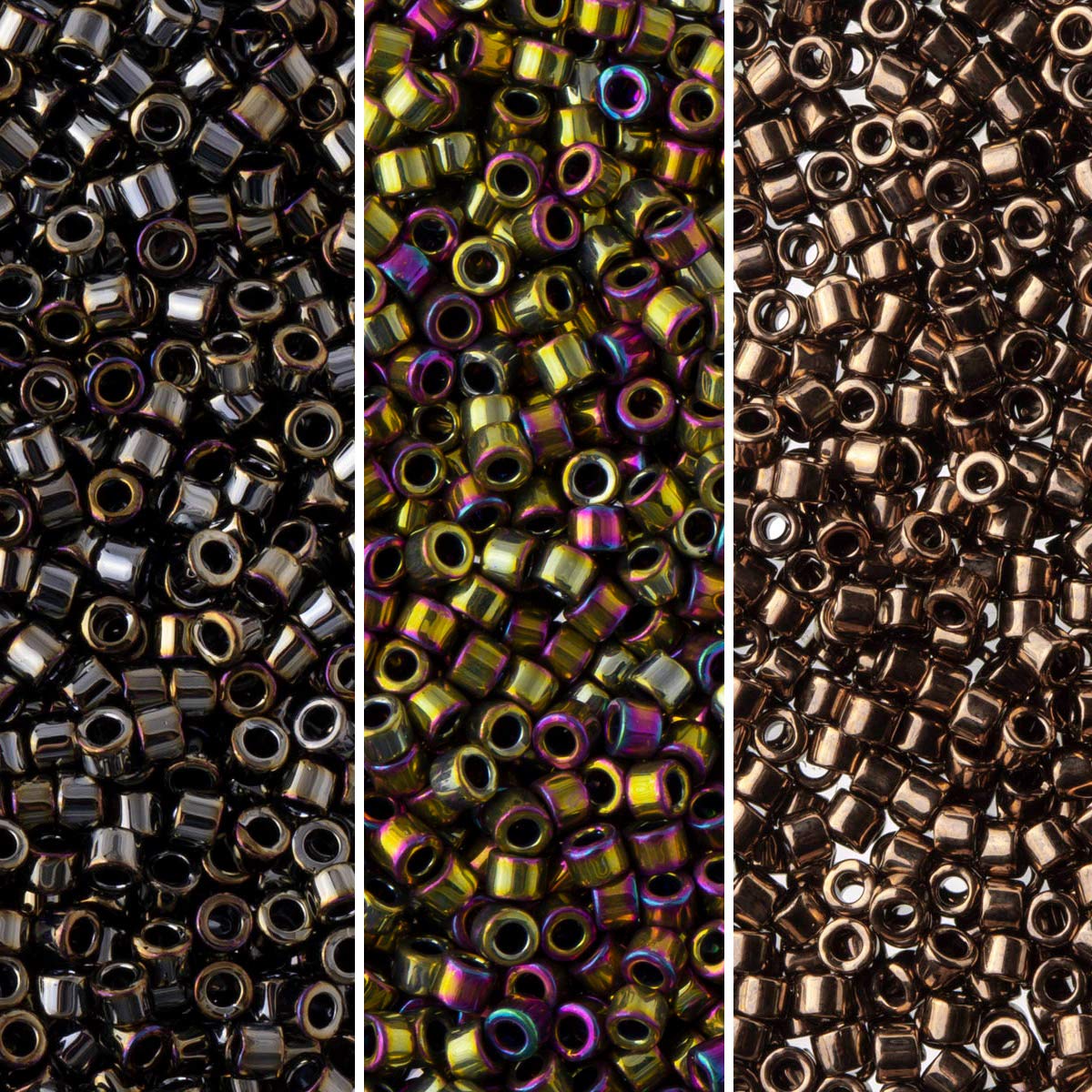 Miyuki Delica Seed Beads Bundle: Size 11/0, Palette Collection DB22, DB26, DB29, 7.2 Grams, 3 Tubes