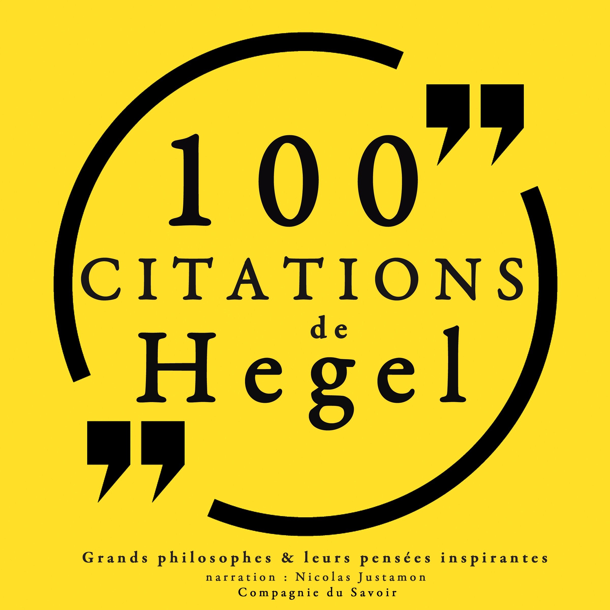 Cover art for 100 citations de Hegel
