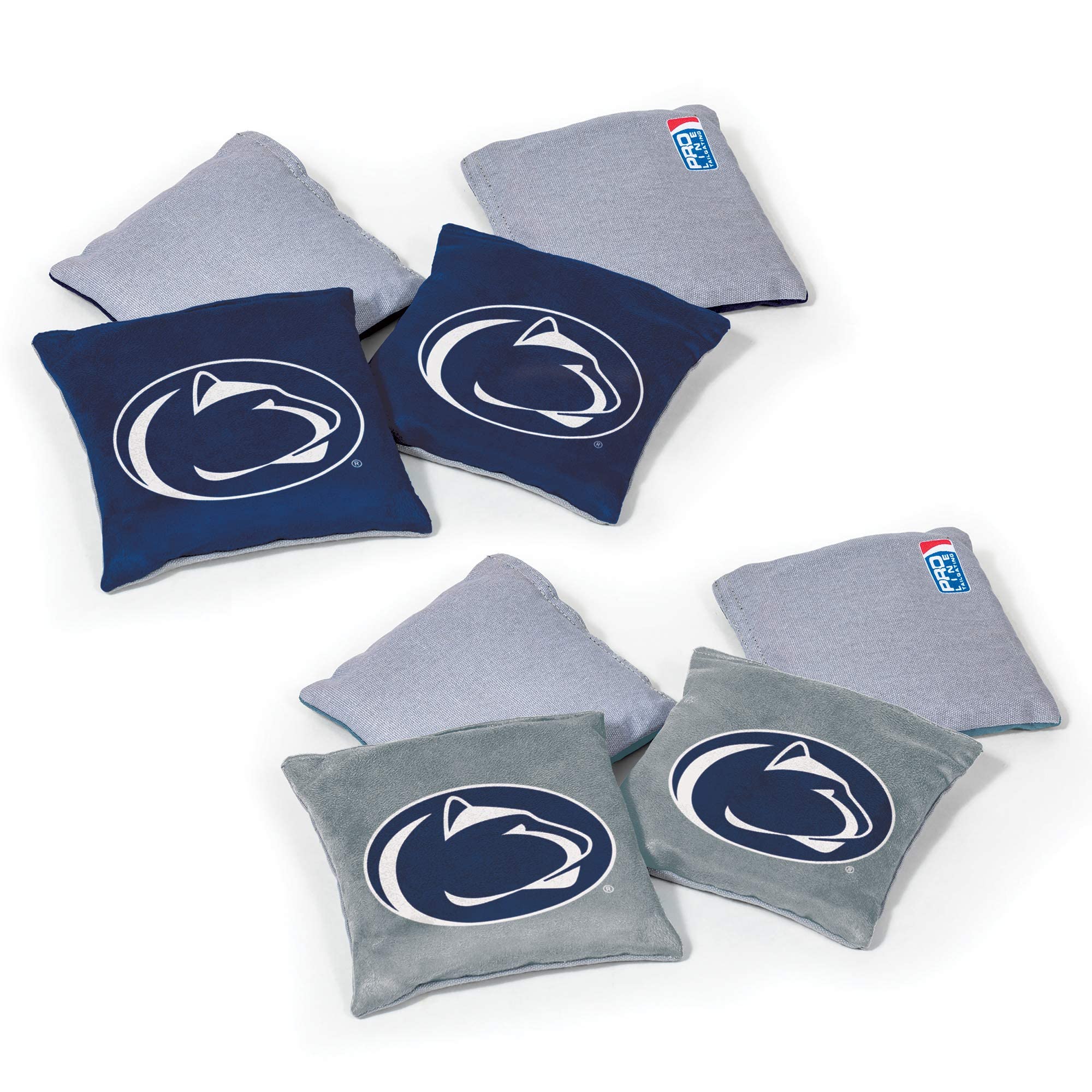 NCAA College Dual Sided Bean Bags by Wild Sports, 8 Count, Premium Toss Bags for Cornhole Set - Great for Tailgates, Outdoors, Backyard