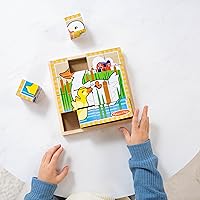 Vista 2 de Rompecabezas en cubo de granja de Melissa & Doug, Multicolor