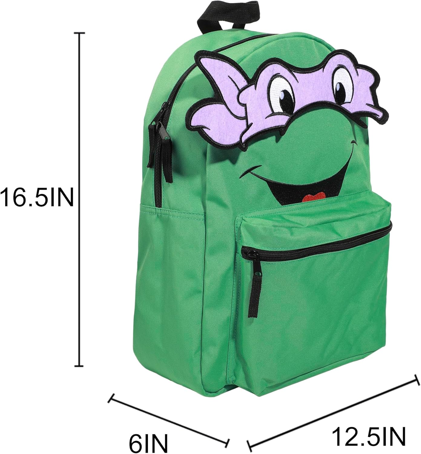 Bioworld Unisex KidsTeenage Mutant Ninja Turtles Interchangeable Characters 16.5" Reversible Backpack (Little Kid/Big Kid) Aop One-Size