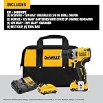 DEWALT kit de perceuse/visseuse sans fil 12V MAX Xtreme compacte sans balais 3/8 po, 2 vitesses, 15 réglages de couple (non compatible avec les outils 20V) (outil seulement) (DCD701F2)