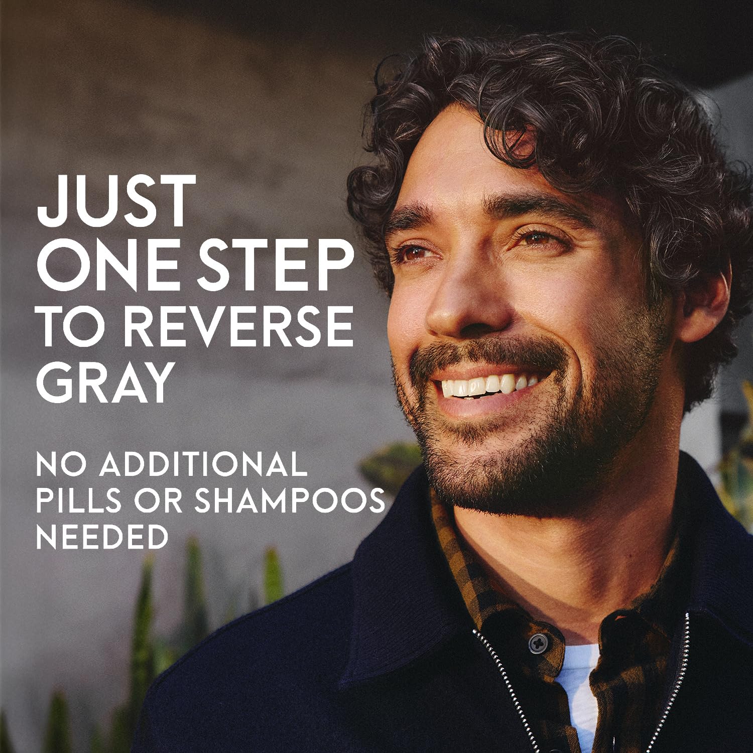 Just for Men Gray Reverse Daily Hair Serum, Unscented, Dye-Free