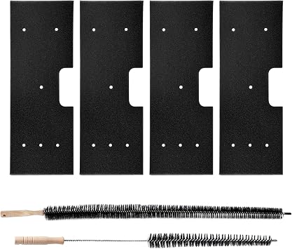 WH01X35719 Lint Filter Compatible with Ge Profile Washer Dryer Combo Foam Filter for PFQ97HSPV0DS Combo Washer Dryer Filter with Lint Brush 1 Long Handled Brush & 1 Full Bristle Brush- 4 Pack