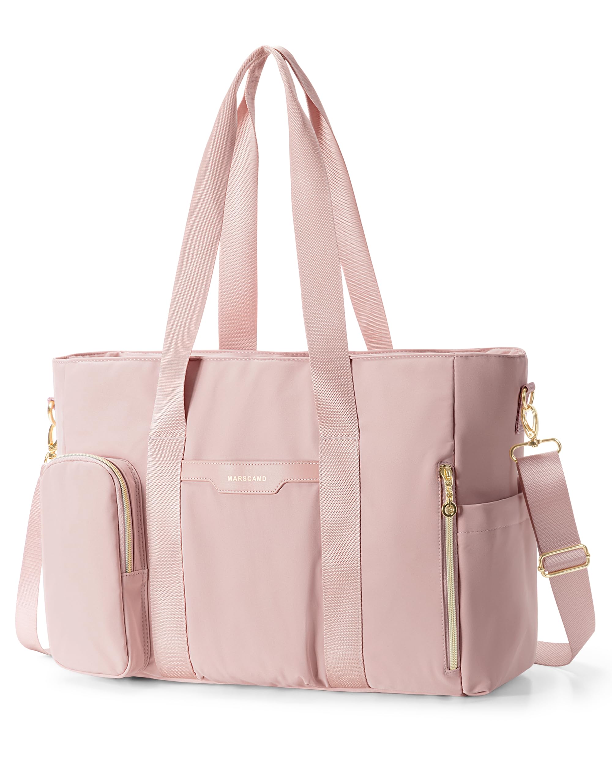 Teacher Tote Bag for Work with 10 Pockets 15 6 Laptop Water-Resistant Bag with Crossbody Strap for Women