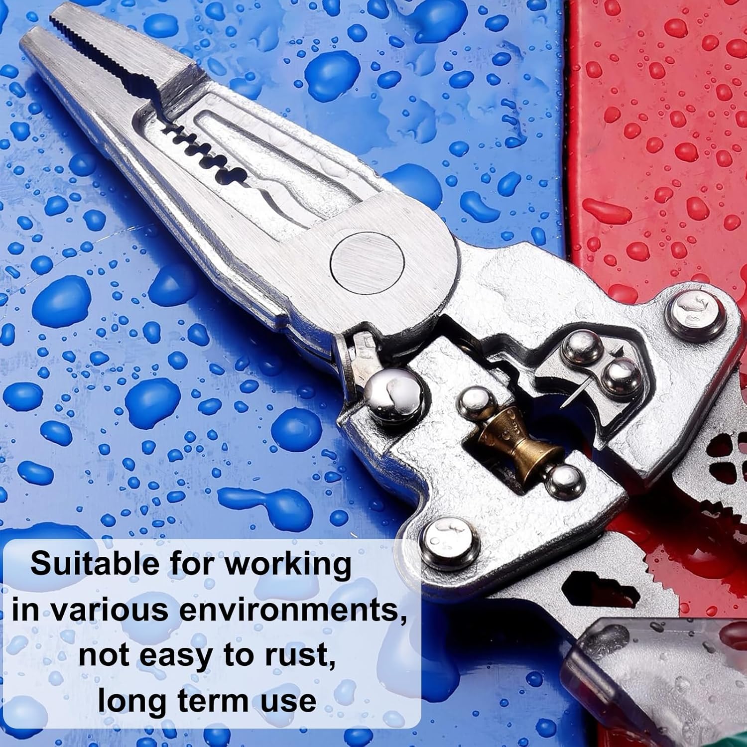 18-in-1 Folding Wire Stripper Pliers – Multi-Tool with Voltage Detector & Crimper for Electricians, Compact for Cutting, Pulling & Splitting Wires and Cables