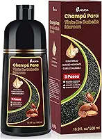 KAISASA Shampoo de tintura de cabelo 3 em 1 shampoo 500ML, instantâneo para cabelo de ingredientes herbais para mulheres e para mim capa de xampu de cabelo cinza branco em minutos marrom castanho