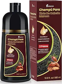 KAISASA Shampoo de tintura de cabelo 3 em 1 shampoo 500ML, instantâneo para cabelo de ingredientes herbais para mulheres e para mim capa de xampu de cabelo cinza branco em minutos marrom castanho