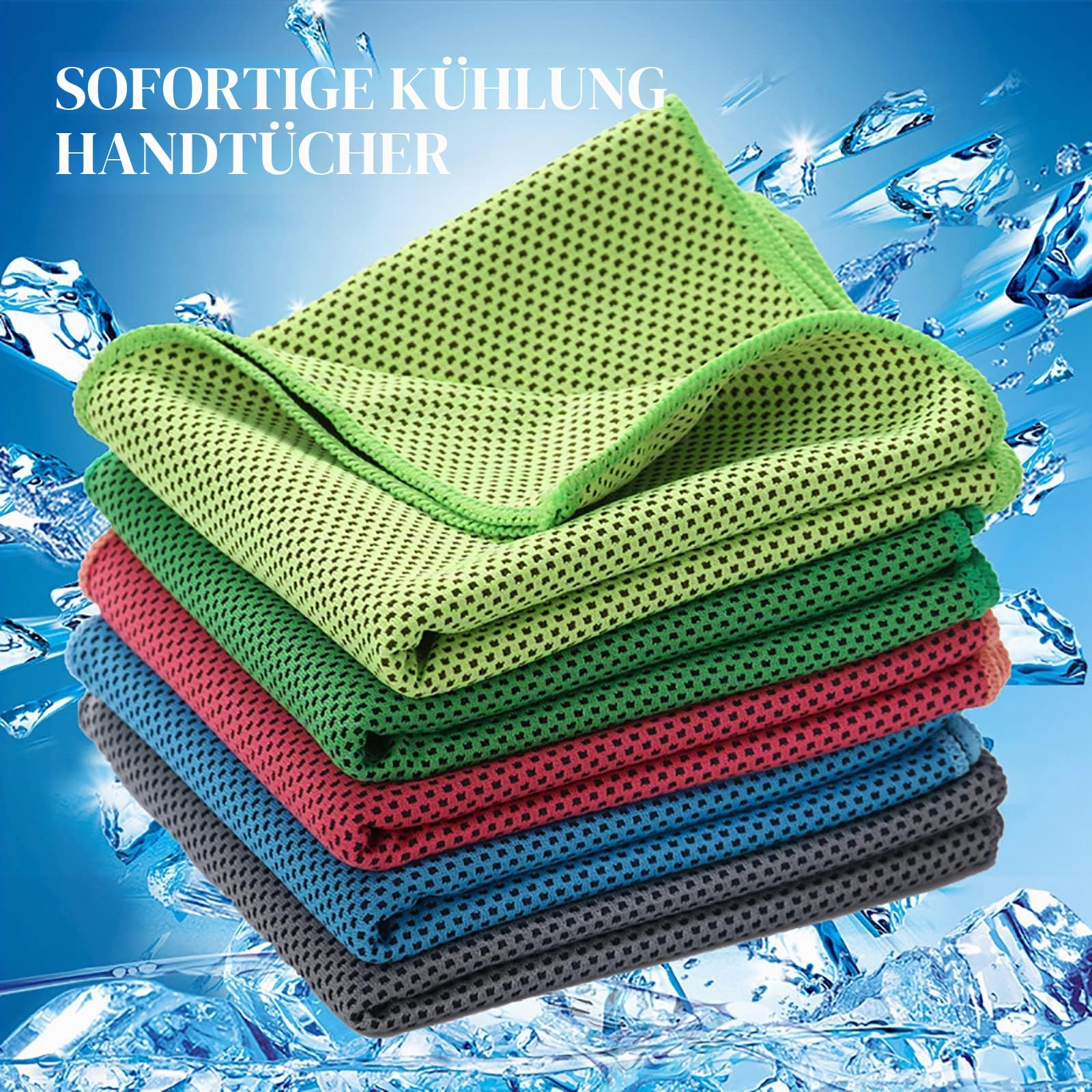 Jakelove 20 toallas refrescantes de 101,6 x 30,5 cm, toalla de hielo para cuello y cara, microfibra, fresca, con bolsillo, transpirable, yoga, gimnasio, toalla de sudor para entrenamiento, correr