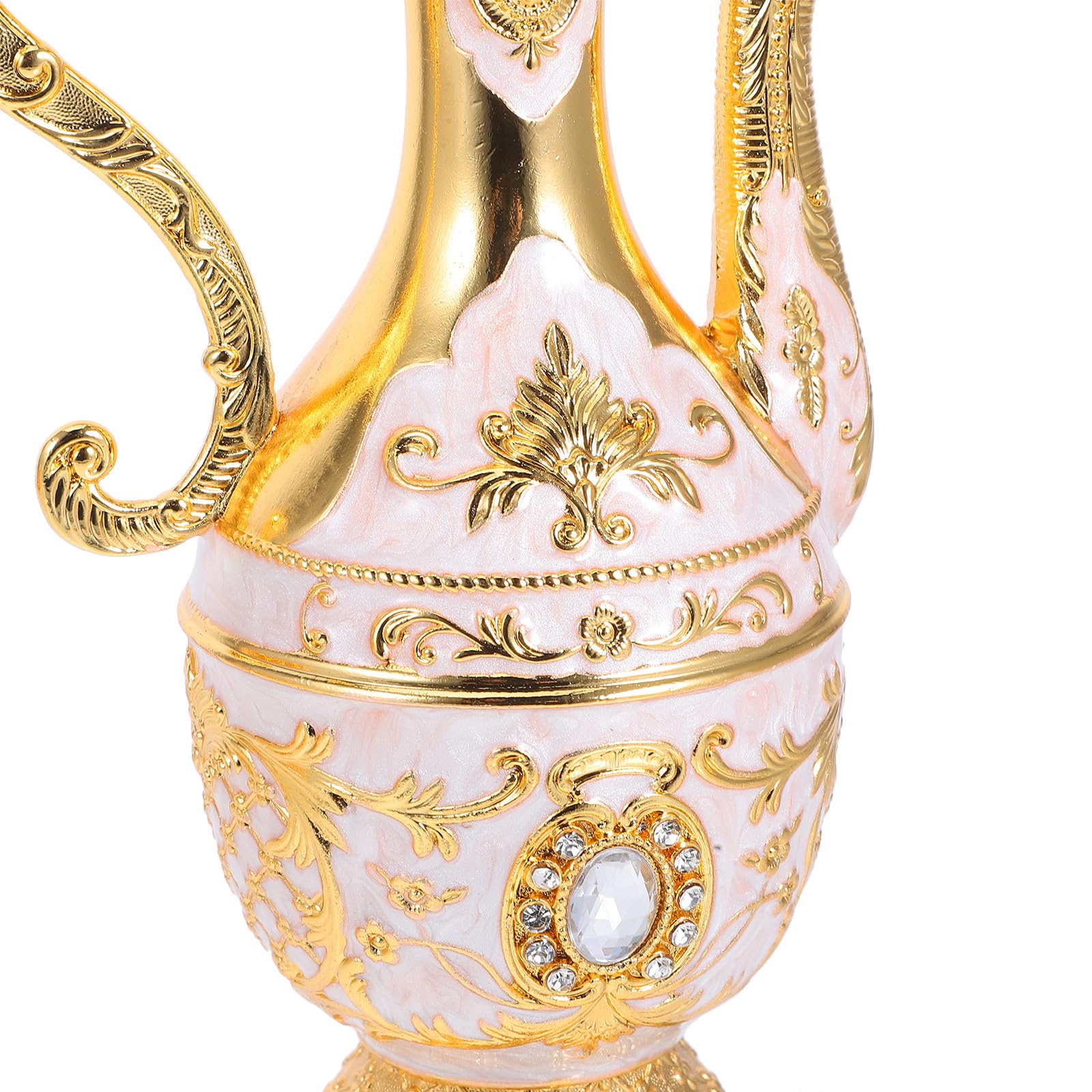 KICHOUSE Ensemble de Verres à Shot Vintage en Alliage de Zinc 250ml et 30ml avec Plateau Doré, Gobelets à Boire en Relief pour Mariage ou Tea Party Élégant