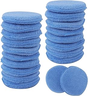 Fasmov Microfiber Applicator Pads Wax Applicator-20 Pack, Blue