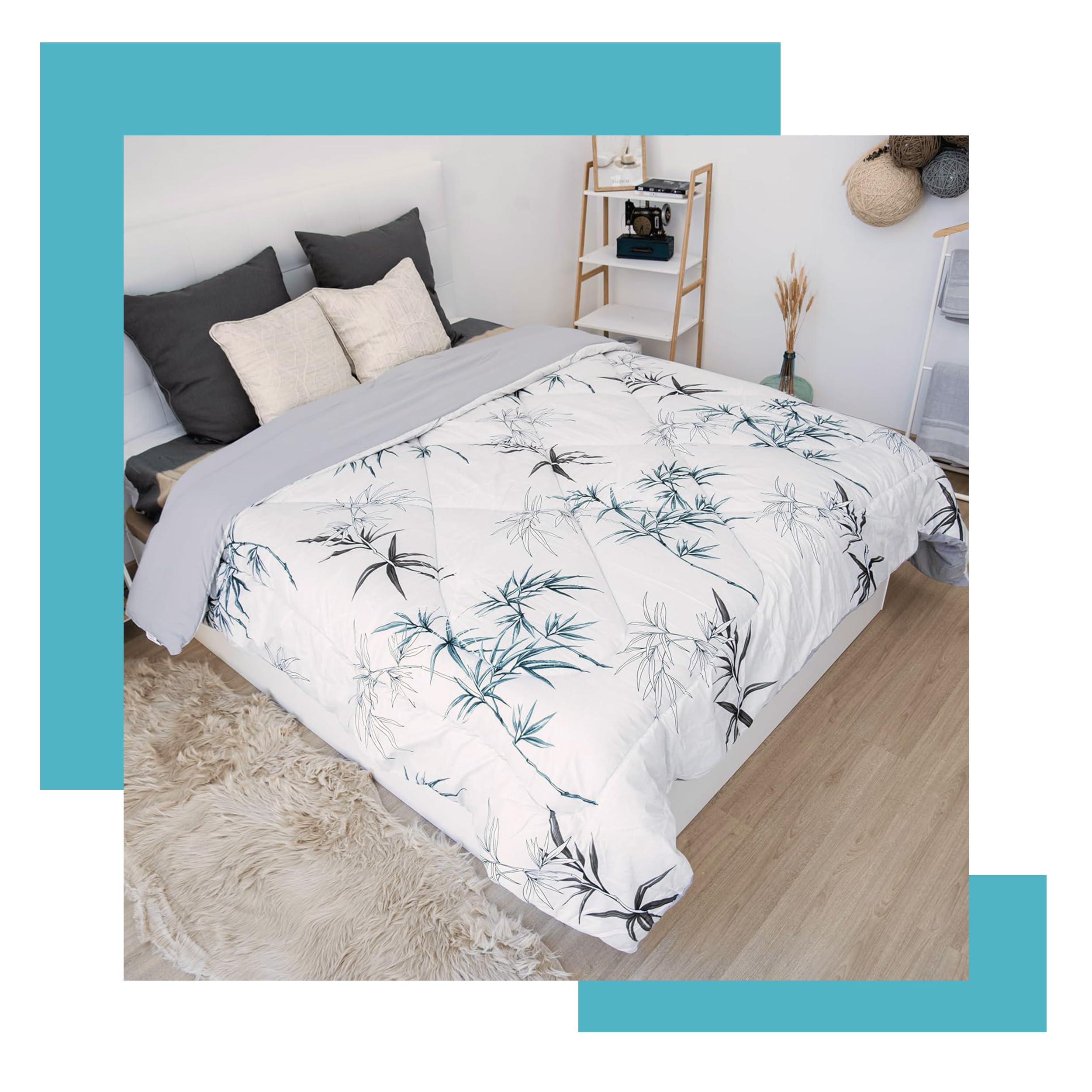 Edredón Nórdico 220x220cm – Microfibra Suave y Ligera, Relleno 280g/m², Cálido para Invierno, Cama 135 - Ramas