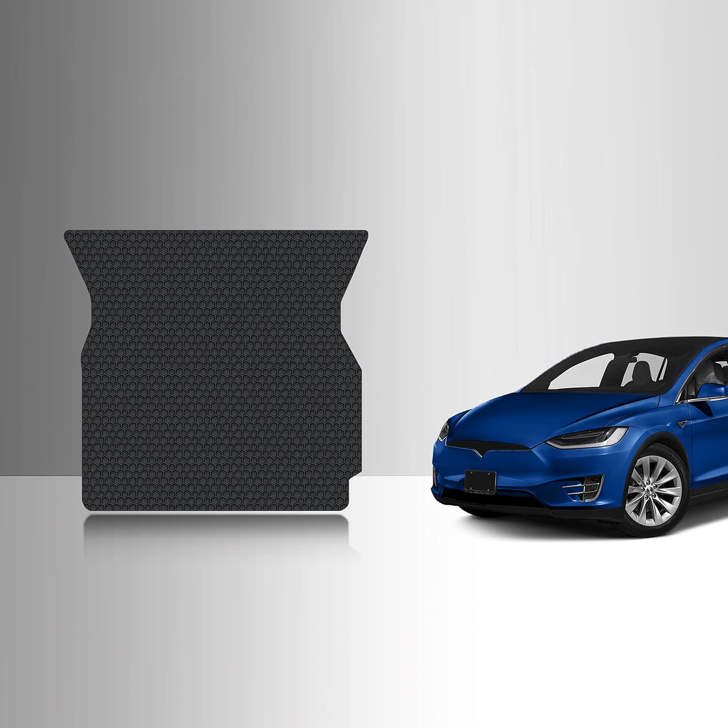 TOUGHPRO Floor Mats Accessories Set (Front Row + 2nd Row) for Tesla Model X (5 Seater) All Weather Heavy Duty (Made in USA) Black Rubber 2016 2017 2018 2019 July 2020