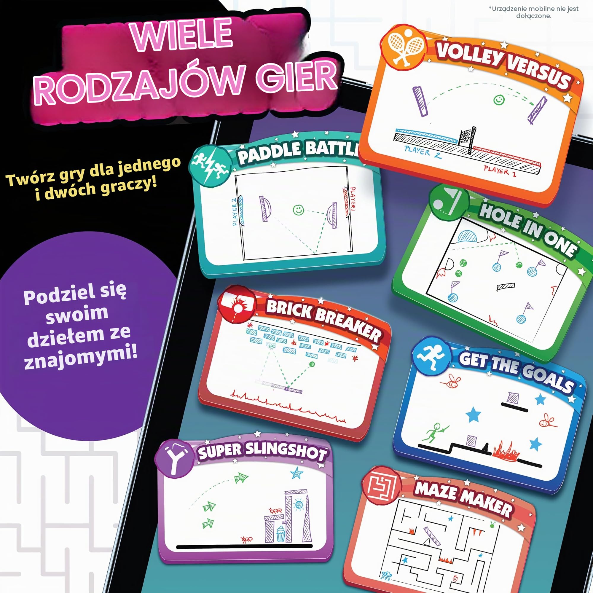 Abacus Brands Pixicade! Zamień rysunki w grywalne gry wideo! | Doodle & Draw, Snap Play & Share Instant Video Games | Mobile Video Game Maker and Creation Studio! [Nowa wersja 2024]