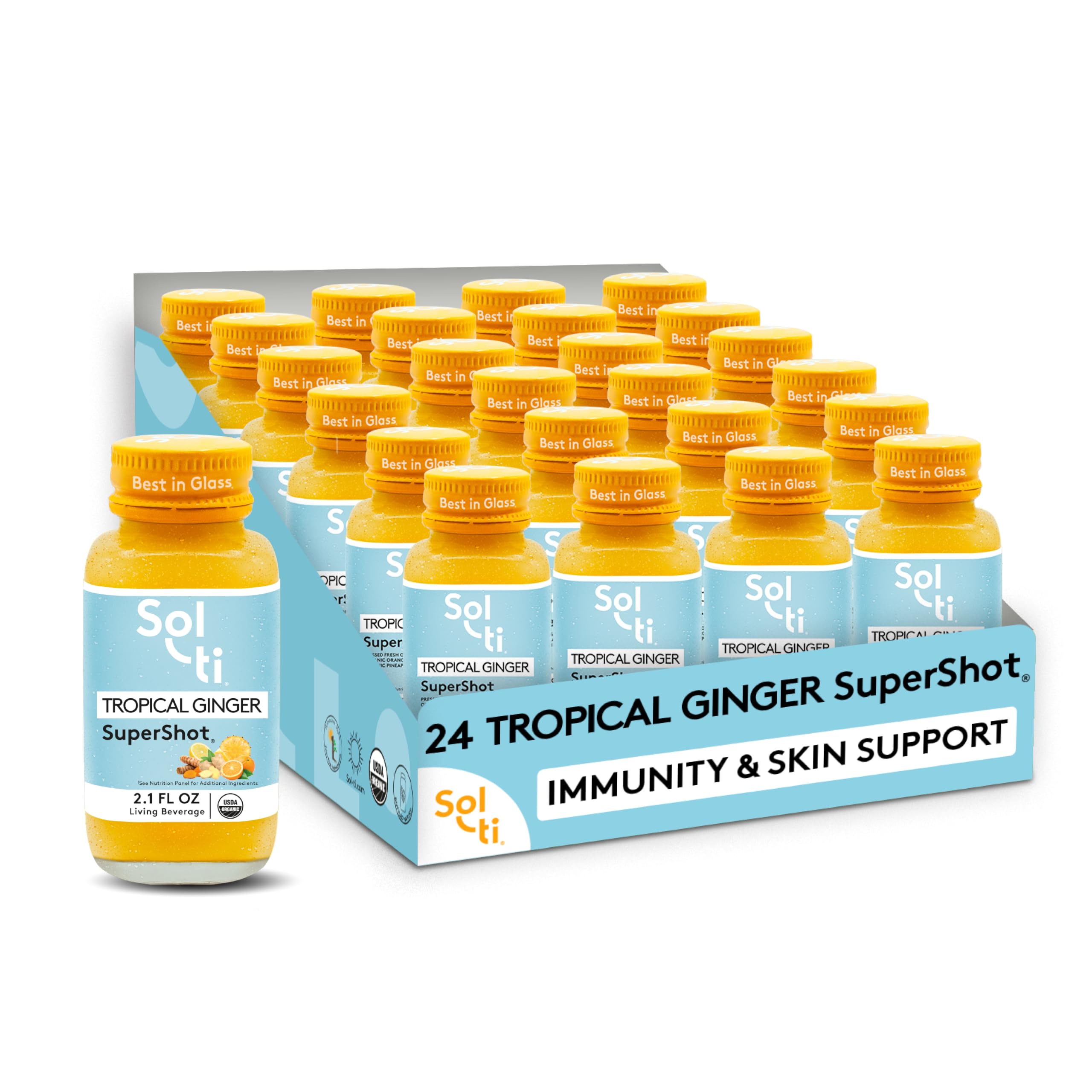 Amazon.com: Sol-ti Organic Tropical Ginger SuperShot, Skin Support
