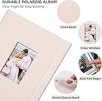 Vista 3 de Vienrose Mini álbum de fotos Polaroid 208 fotos de 2 x 3 pulgadas para cámara instantánea Fujifilm Instax Mini 7s 8 9 11 25 26 40 50s 90 Evo Z2300