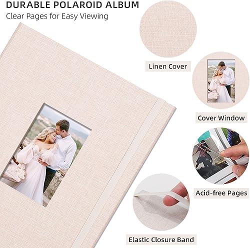 Miniatura 3 de Vienrose Mini álbum de fotos Polaroid 208 fotos de 2 x 3 pulgadas para cámara instantánea Fujifilm Instax Mini 7s 8 9 11 25 26 40 50s 90 Evo Z2300