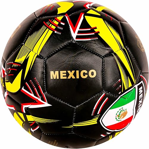 Miniatura 2 de CLASICO Pelota oficial del equipo nacional de México, talla 5, diseñada para edades de 12 años en adelante, incluye aguja y bomba