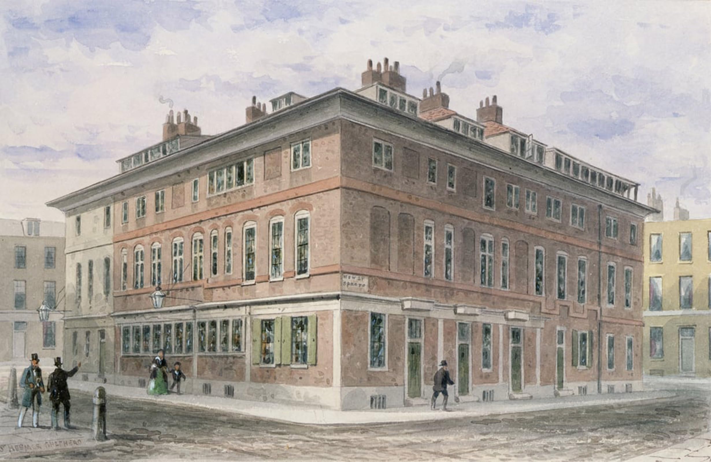 ARTXLXXBN Famous Art Print Poster Vintage Wall Art Old House in New Street Square by Hosmer Shepherd Canvas Art Poster for Home Decor 60x90cm