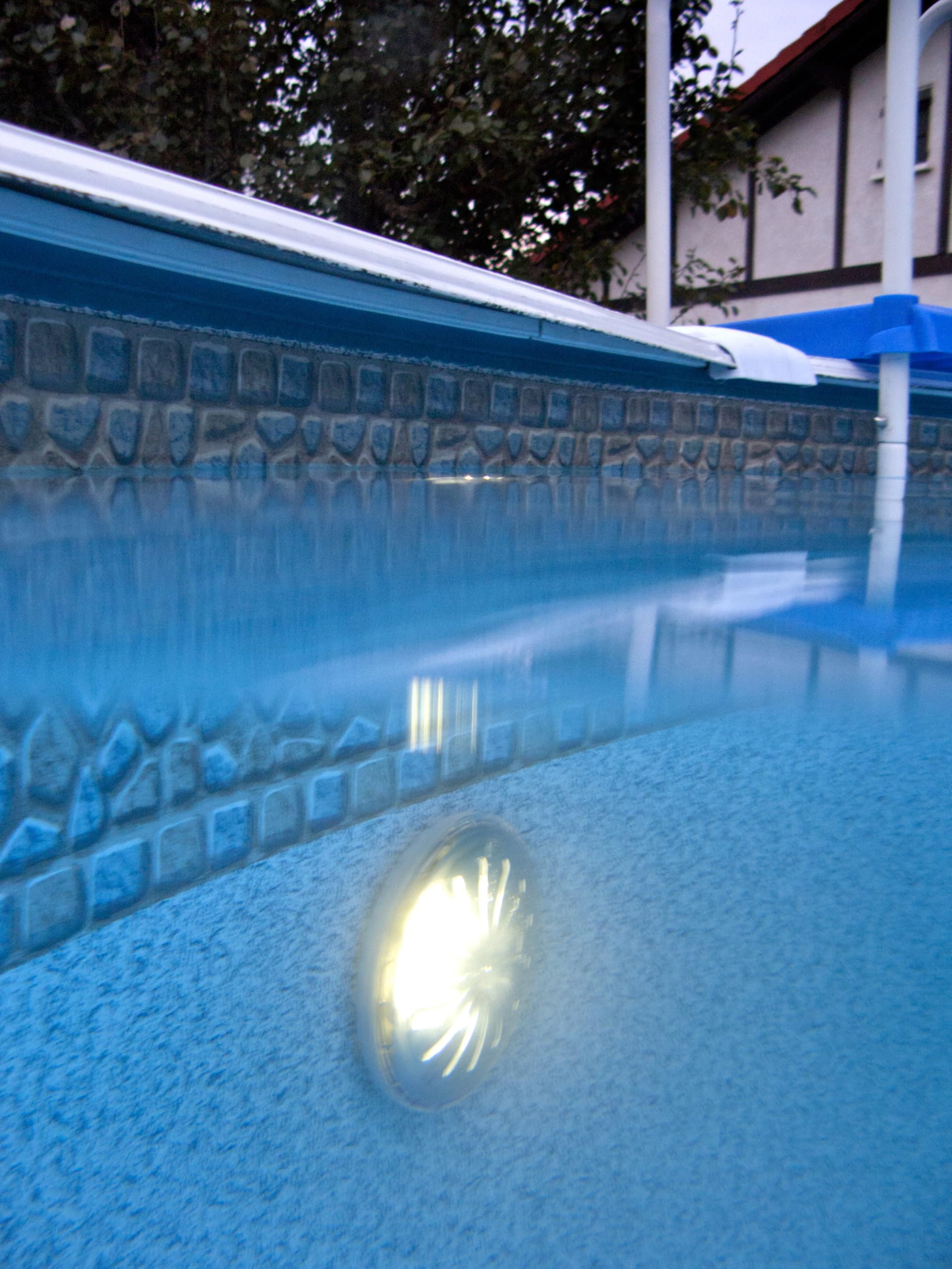 Gre PLED2 - Iluminación para Piscina. Conjunto de Dos Proyectores Led Blanco para Piscina Elevada de Acero, 8W. Luz para Piscinas