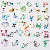 Vista 1 de FYSSHUO Resin Alphabet Keychain Molds with Hole, Cute Cat Shape Letter Silicone Molds for Epoxy, Reversed Alphabet Resin Molds for Keychain Jewelry