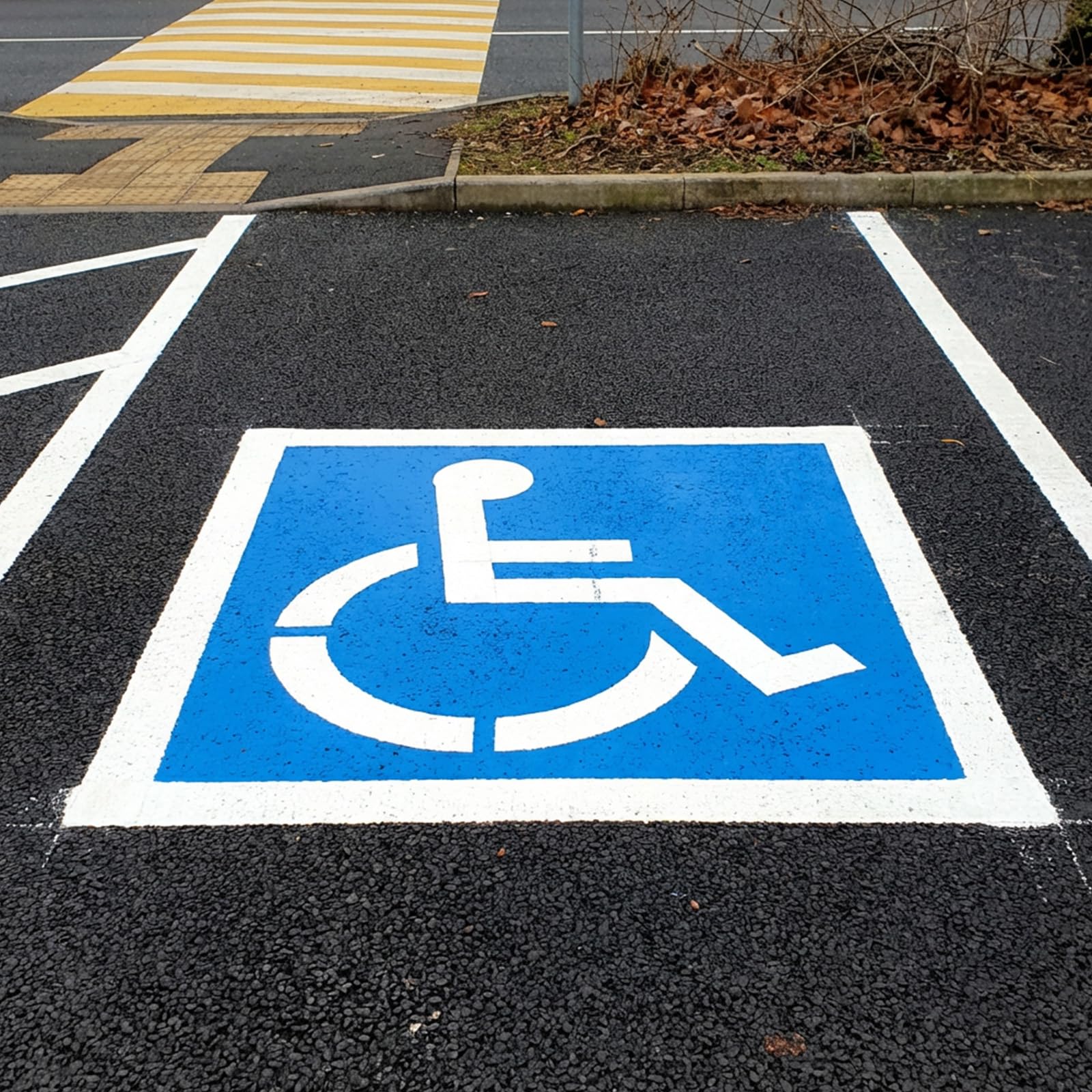Photo 1 of Oqqlin Handicap Parking Stencil, 36 x 33 Inch Reusable Silicone Parking Lot Stencils White Translucent Foldable Handicap Wheelchair Symbol Template for Asphalt, Pavement Making, Concrete
