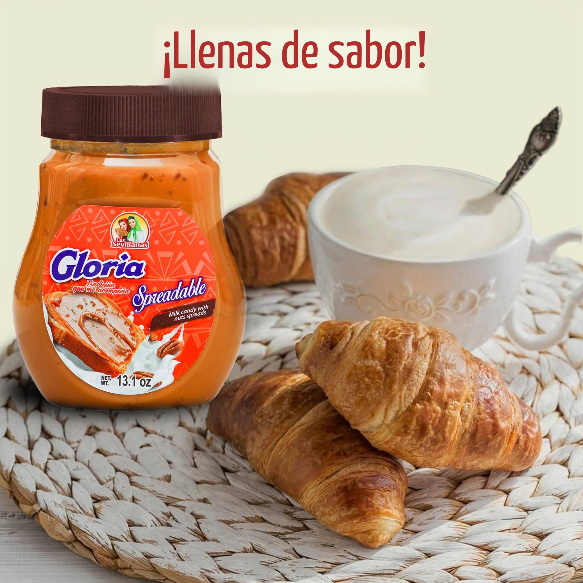 LAS SEVILLANAS GLORIA UNTABLE CON TROZOS DE NUEZ 370G