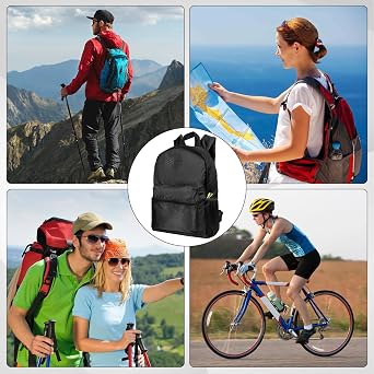 Foldable Hiking Backpack, Foldable Backpack, Ultra Lightweight Rucksack, Unisex Packable Backpack For Men Women, Waterproof Travel Daypack For Outdoor Sport Biking Hiking Climbing