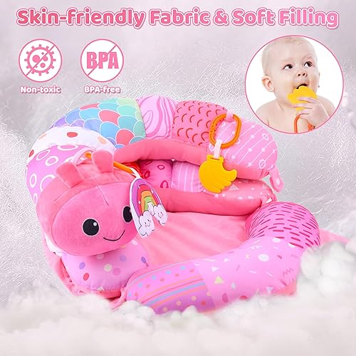 Miniatura 6 de Tapete 2 en 1 para el tiempo boca abajo y almohada de apoyo sentado, juguetes para bebés de 6 a 12 meses, juguetes para bebés de 6 a 12 meses,