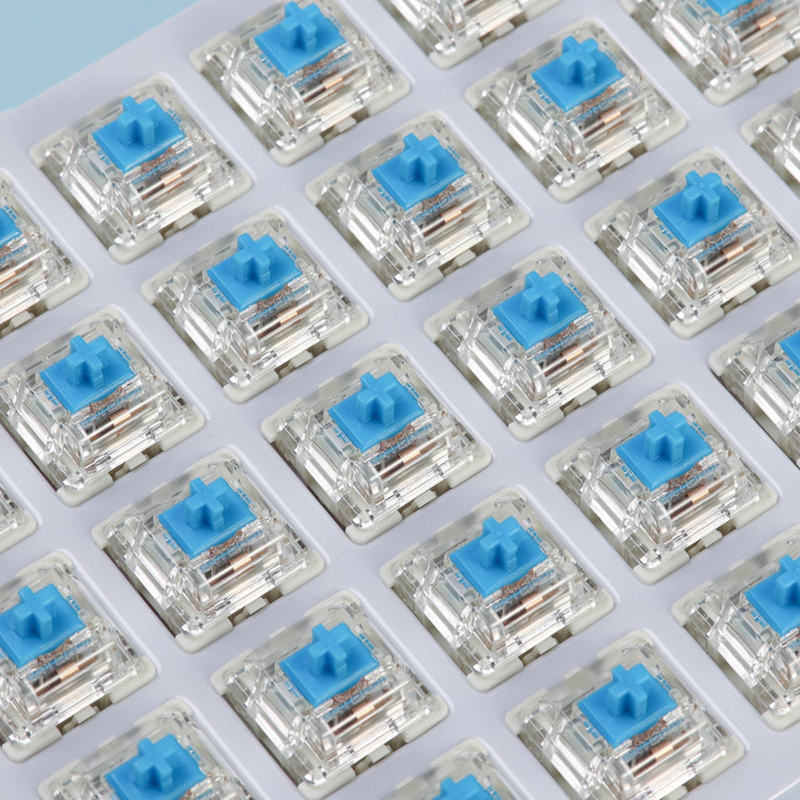 Gateron G Blue Pro 3.0 Interrupteur pré-lubrifié 3 broches RVB SMD Clicky pour clavier mécanique de jeu (108 pièces, Pro Blue 3.0)