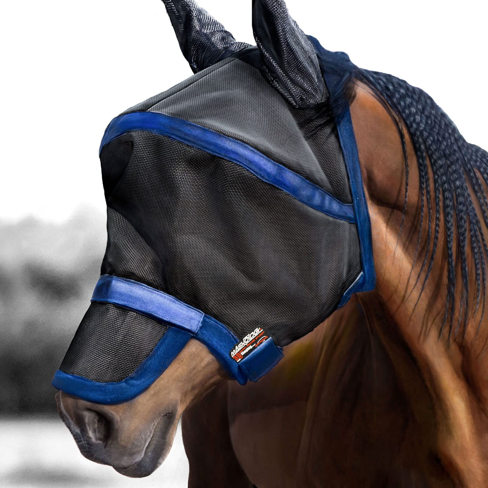 Harrison Howard Maskology Masque de Mouche suprême de Cheval Navy (M)