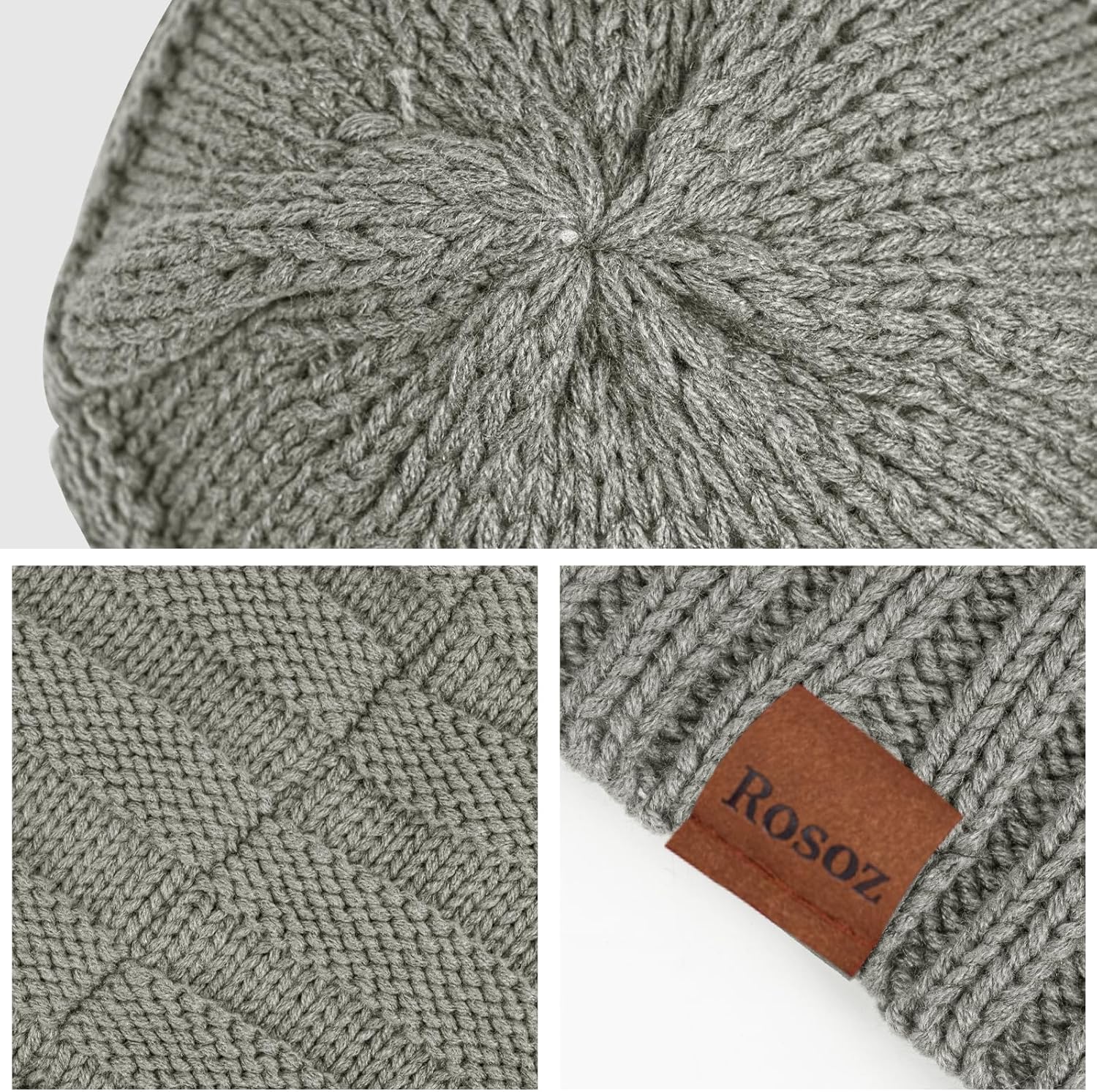 Rosoz Womens Beanies for Winter Slouchy Beanies for Women Knit Warm Winter Hats for Women Thick for Cold Weather - Image 5