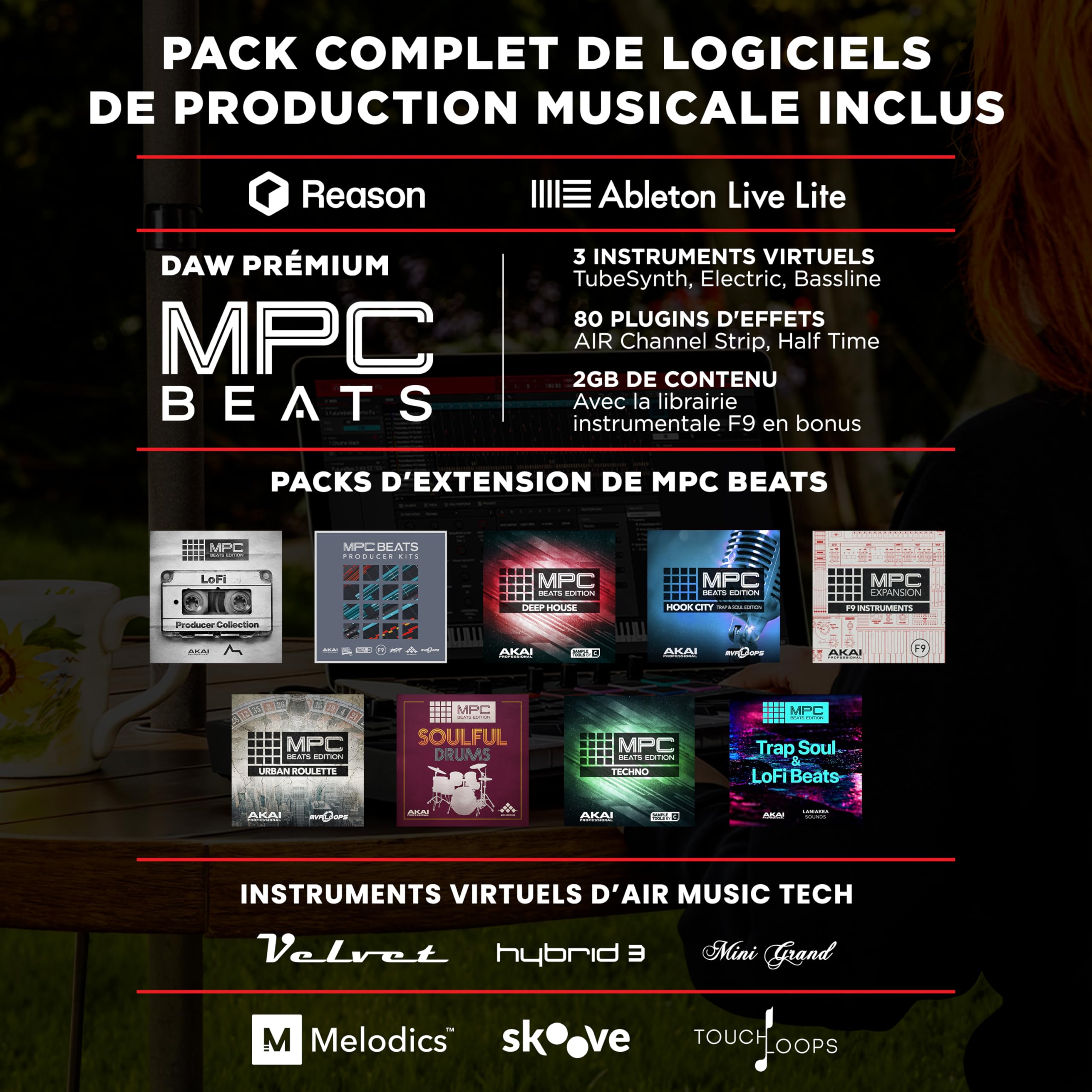 M-AUDIO Oxygen Pro Mini clavier contrôleur MIDI USB 32 touches avec Beat Pads, faders assignables, NKS Integration