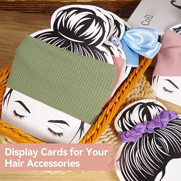Vcekract 50 Pcs Headband Display Cards for Headbands and Scrunchies