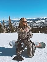 Vista 85 de GSOU SNOW Traje de esquí para mujer, traje de nieve de una pieza, para snowboard, delgado, aislante, impermeable, resistente al viento