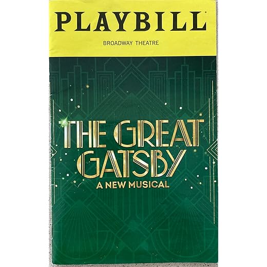 Playbill from The Great Gatsby at the BROADWAY THEATRE starring RYAN McCARTAN and AISHA JACKSON Creased Covers October 2025