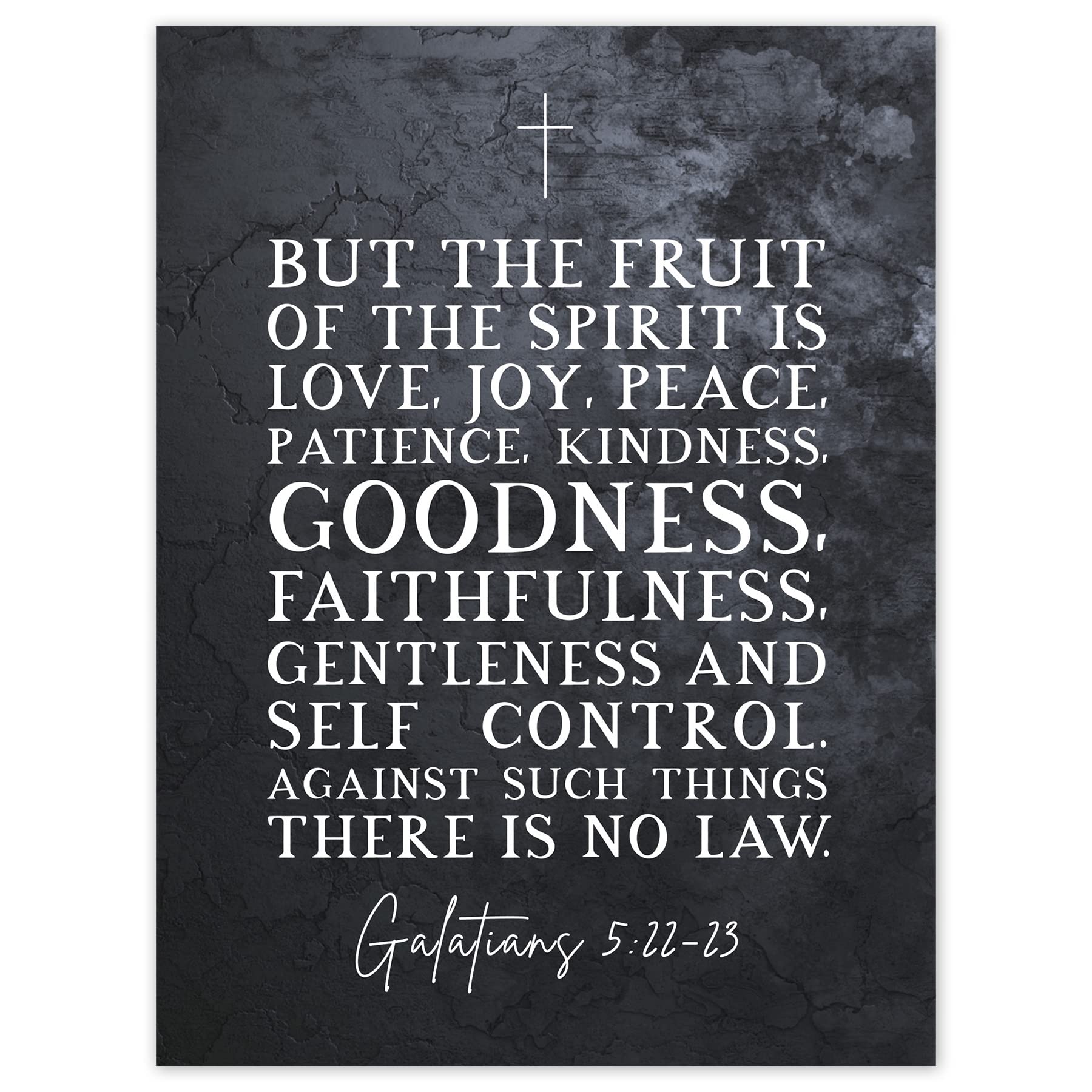 Artery8 Galatians 5:22-23 The Fruit of the Spirit is Love Joy Peace Christian Bible Verse Quote Scripture Typography Large Wall Art Poster Print Thick Paper 18X24 Inch