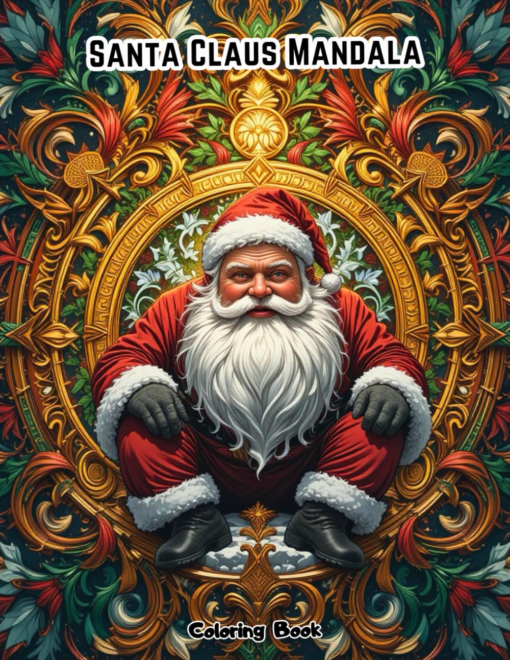 Zen Santa Mandalas: Advanced & Intricate Geometric Patterns of Father Christmas for Meditation and Focus