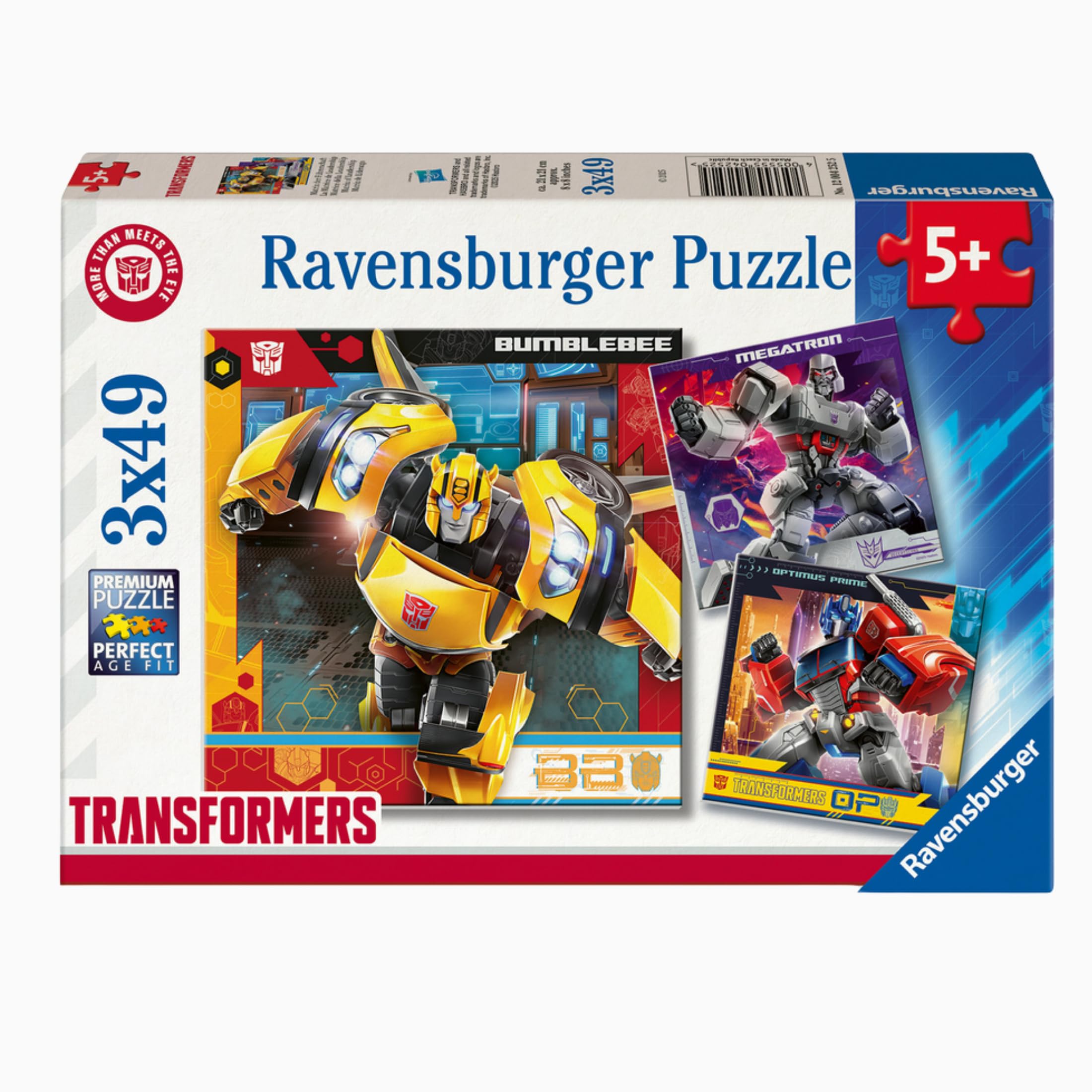 Ravensburger Transformers 3 x 49 piece Jigsaw Puzzles for Adults and Kids Age 5 Years Up